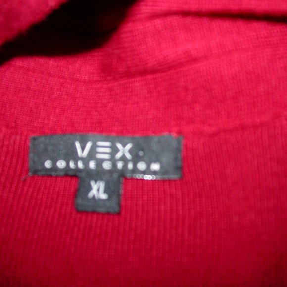 Red Knit Cowl Neck Tunic - Picture 6 of 13